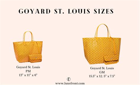 goyard st louis tote pink|goyard st louis size comparison.